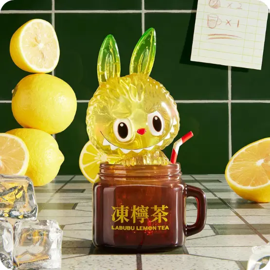 LABUBU Lemon Tea Figure, Toys for Modern Home Decor, Collectible Toy Set for Desk Accessories