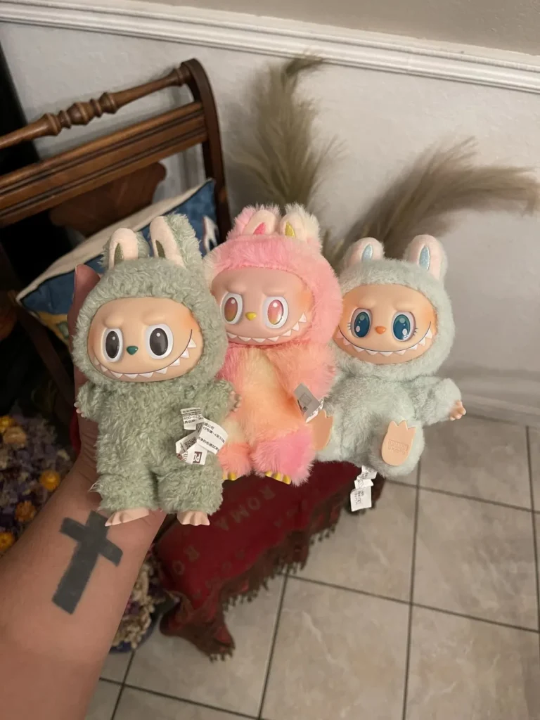 three viral labubus in my collection